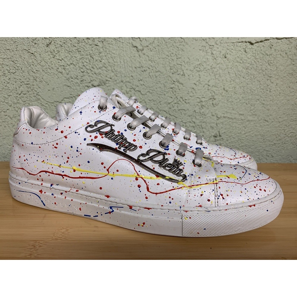 RARE 🚀 Philipp Plein Splatter Paint Sneakers Fashion‎ Sneakers